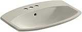 KOHLER K-2351-4-G9 Cimarron Self-Rimming Bathroom Sink, Sandbar [並行輸入品]