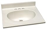 Design House 化粧台上部 大理石製 ボウル ホワイト/ホワイト 19-Inch by 17-Inch 551044 1