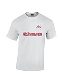 NCAA Stony Brook SeawolvesユニセックスNCAA 100 %防縮加工半袖、ホワイト、Medi Medium