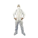 フード＆ブーツ付き6つの使い捨てカバーオールのアスパイアパック不織布防水保護コート - Hood and Boots - XXL