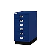 BISLEY BA3/6 引き出し 6段 スチールキャビネット 【ブルー】【日本正規代理店品】【5年保証】
