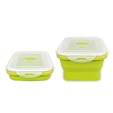 lijieyinシリコンソフト旅行ポータブルEco Collapsible折りたたみランチボックス食品コンテナ LLEQD571LGEGLJY