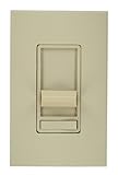 Leviton 86677 – 7i建築スライド蛍光灯Dimmer 277 VAC、色、アイボリー、デコラフレーム