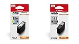 【純正品セット商品】CanonインクカートリッジBC-386(3色カラー) + BC-385(ブラック) 2個セット 対応機種:PIXUS TS6730 / TS6630