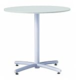 UTS-W750M テーブル ミーティングテーブル 会議用テーブル W750*D750*H700mm 750φ丸天板 [３色から選べる天板] 天板：16mm厚 脚：ホワイト 天板カラー：ホワイト（WH）