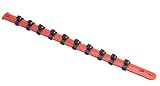 Vim Tools V521 3/8-Inch 10 Clip Socket Rack Red Plastic [並行輸入品]