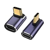 YFFSFDC USB C 変換 アダプター 2種類 (上下 90° ミドルベント+左右 90° ミドルベント） 【40Gbps高速データ転送&100W/5A急速充電& 8K@60Hz映像出力】L字 L型 タイプc type-c 変換アダプタ 90度 オス メス USB C コネクター スリムデザイン Thunderbolt 3、Mac Book Pro、Nintendo Switch、Nexus 6P 5X、Sam sung Galaxy S8、L G G5 V20などのType Cデバイスに対応 2個セット