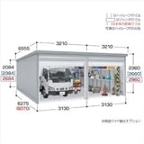 イナバ物置　ガレーディア　GRN-3162SL-2　一般型　【2連棟タイプ】　【シャッター車庫　ガレージ】 　シルキーホワイト（受注色）