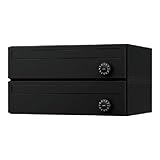 ナスタ(NASTA) 集合郵便受箱 横型 前入前出 D-ALL 静音大型ダイヤル錠 KS-MB3001P-3LY-BK ブラック