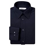[アトリエサンロクゴ] ワイシャツ 長袖 形態安定 ビジネス カジュアル 制服 ユニフォーム メンズ y9-7-9-1 ネイビー-レギュラー L