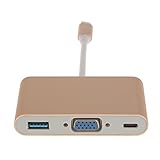 MagiDeal USB 3.1タイプC to VGA USB 3.0メスAVアダプタケーブルコンバータ 0755010370010USA