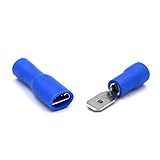 Baomainブルーメス/オス絶縁スペード電気圧着ワイヤコネクター端子16 – 14 AWG 4.8 X 0.5 MM 100パック