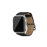 [BONAVENTURA] ボナベンチュラ AppleWatch用 レザーバンド(アダプター:シルバー) ノブレッサ 【38mm/40mm/41mm/42mm, M/Lサイズ】 ([ブラック ] N40LSV-BK