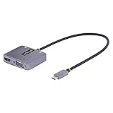 StarTech.com USBマルチハブ/USB-C/4K60Hz HDMI VGA/100W PD/AUX/TB3/4