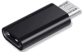 オーディオファン type-C - MicroUSB 変換アダプタ 黒 Type-C (メス) - MicroUSB (オス)