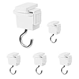 Pispoer 抜け止ダクトレール用吊りフック 照明器具配線 ショップライン 吊りフック 吊りフック ライテック ライティングレール用吊りフック オーデリック ライティングレール吊りフック 簡単取付 工事不要 ホワイト 5個セット