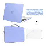 MOSISO 対応機種 MacBook Pro 13 インチ ケース M2 2025-2016 A2338 M1 A2251 A2289 A2159 A1989 A1708 A1706 、(プラスチック)シェルケース & スリーブバッグ & (日本語 JIS配列)キーボードカバー & 液晶保護フィルム & ウェブカメラカバー(スレート ブルー)