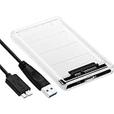 透明な 2.5インチ HDDケース USB3.0 HDD/SSD 外付け 高速データ転送 工具不要 簡単着脱Windows/Mac/Linux等適用