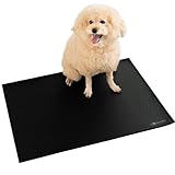 INULABO (イヌラボ) シリコントイレ 犬 トイレ トイレトレー シリコン トイレ シリコンマット 薄型 しつけ用 多頭飼い 薄いトイレ トイレトレーニング おしゃれ (ワイド (65*50cm))ブラック