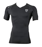 XEBEC ジーベック 半袖Vネックコンプレッション 春夏用 6617 25 チャコールグレー 4L