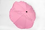 BABY SUN UMBRELLA PARASOL BABY PRAM PUSHCHAIR BUGGY CANOPY PROTECT FROM SUN/RAIN (Light Pink) by The