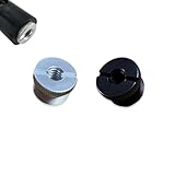 Mirhua アダプター 撮影補助ツール カメラネジ変換アダプター 合金製 三脚用レーザーアダプター カニウムメラマウン 1/4"メス-5/8"オス ネジ式アダプター 1/4"〜5/8" 変換ネジ マイクネジアダプター変換ネジ マイクネジアダプター（黒＋銀）