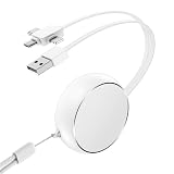 Bioonis 充電ケーブル 3in1 巻き取り usb c ケーブル 2.4A 急速充電 マルチ充電ケーブル 超高耐久 3イン1 充電コード 高速データ転送 ライトニング タイプc USB Type-c Android 一本三役 iphone/ipad/airpods/Galaxy/Huawei/Micro 多機種対応 1Ｍ (ホワイト)
