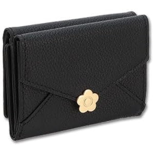 【美品】MARY QUANT エンボスデイジーパール ミニウォレット　黒 エンボスデイジーパール ミニウォレット（財布）｜MARY QUANT