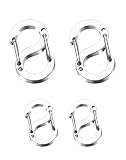 ストラップパーツ ネックレス ブレスレット アンクレット 金具 留め具 アクセサリー バッグ 止め金具 ハンドメイド DIY材料接続 バックル 長さ調節 バックルクリップ 304ステンレス鋼 4個 シルバー (12mm+16mm)(4個（ステンレス製）)