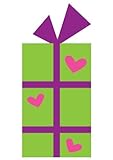 Wallmonkeys Cute Little Birthday Present Cartoon Peel and Stick Wall Decals WM227568 (60 in H x 42 i