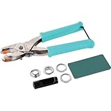 両面ハトメプライヤーセット 4mm(本体・アルミハトメ・コマ・ポンチ・下敷付) THPPHSET4