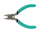 Xcelite S424NJS Diagonal Relieved Head Cutter, Flush Jaw, 4 Length, 5/8 Jaw Length, Green Cushion Gr