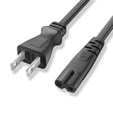 FIRMERST AC電源ケーブル 2ピンメガネケーブル PSE認証 3.8フィート（1.2メートル） ブラック