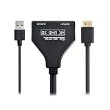 xiwai HDMI互換 1.3 - デュアルメススプリッタースイッチ延長アダプターケーブル HDTVラップトップ1080P用電源付き
