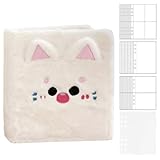 シール帳 ふわふわ 可愛い 動物デザイン シール専用台紙 ミニバインダー 立体 女の子 カードスリーブ メモ帳 ノートブック アルバム 収納帳 はがせる 女の子 手帳 手作り DIY 可愛い (ねこ)