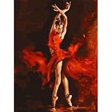 Fire Dancer Frameless DIY Oil Painting Digital Paint By Numbers Kit Wall Decor