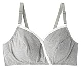 Angeliebe エンジェリーベ マタニティ インナー 授乳 兼用 ブラ トップ 下着 産前 産後 妊婦 出産準備 ノンワイヤー ブラジャー パッド付 L 杢 グレー