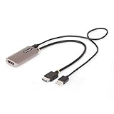 StarTech.com HDMI 2.1 - DisplayPort 1.4変換ケーブル／30cm／8K60Hz／アクティブ／USBバスパワー コンバーター 148B-HDMI-DP-8K
