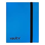 Vault X 4ポケット トレーディングカードストラップバインダー カード160枚 標準 横読み込みページ20ページ コレクションカードゲーム スポーツ TCG用フォルダー (ブルー)