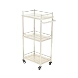 ステンレスワゴン S-95 3段 幅44cm×奥行32cm×高さ95cm [ 多目的 エステワゴン ネイルワゴン キッチンワゴン マルチワゴン サイドワゴン キャスター付き 収納 業務用 サロン ワゴン ラック ]