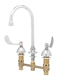 T & S真鍮b-2866 – 05-vf22 Medical蛇口を手首8インチセンター、グースネックSwivel、VR 2.2 GPM non-aerated、4インチアクション
