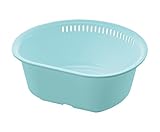 リッチェル 洗い桶 ミントブルー 5.4L シェリー D型 L 抗菌加工