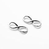 紗や工房 チャーム ミニ インフィニティ 約1.4cm 2個 シルバー ハンドメイド アクセサリーパーツ
