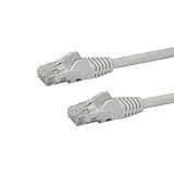 StarTech.com Cat6 LANケーブル 1m ホワイト ラッチカバー付き N6PATC1MWH