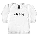 Rebel Ink Baby 353wls612 City Baby- 6-12 Month White Long Sleeve Tee
