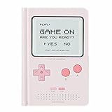 日付のない毎日プランナー365日ノートゲームデザインポケットオーガナイザー予定ブックジャーナルノートa6ミニかわいい日記 (桃色)