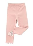 C-Princess ベビー服 レギンス スパッツ レギパン タイツ ロングパンツ 長ズボン 子供 キッズ 女の子 ガールズ 白鳥飾り 可愛い 美脚 通園通学 ピンク 75