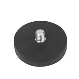 NovelGoal D36mm ミニ強力マグネットマウントラウンドゴムコーティングベース 1/4 M4 M5 M6 ビデオカメラ/スマートフォン用 LEDライトバーホルダーブラケット用 (1/4-20、外ネジ)