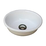 洗面ボウル 陶器 オンorオーバーカウンター両用タイプ オーバル 幅27cm INK-0405046H