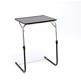 角度調整付折りたたみテーブル(補強バー付) ブラウン